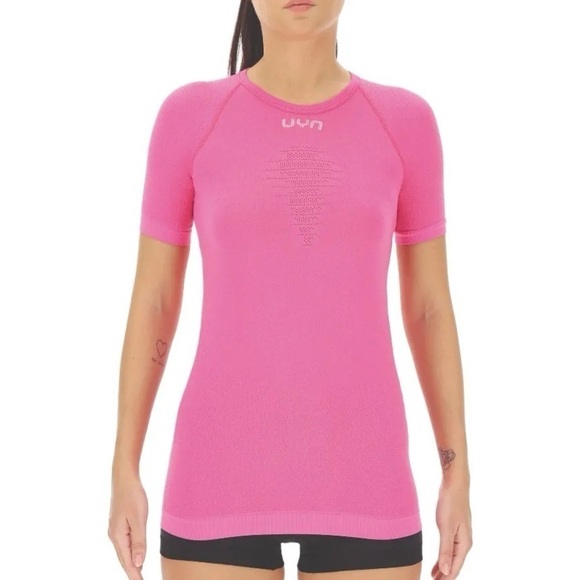 NWT UYN Energyon Layering Short Sleeve Shirt, Flowing Pink, Size S/M - Picture 1 of 10